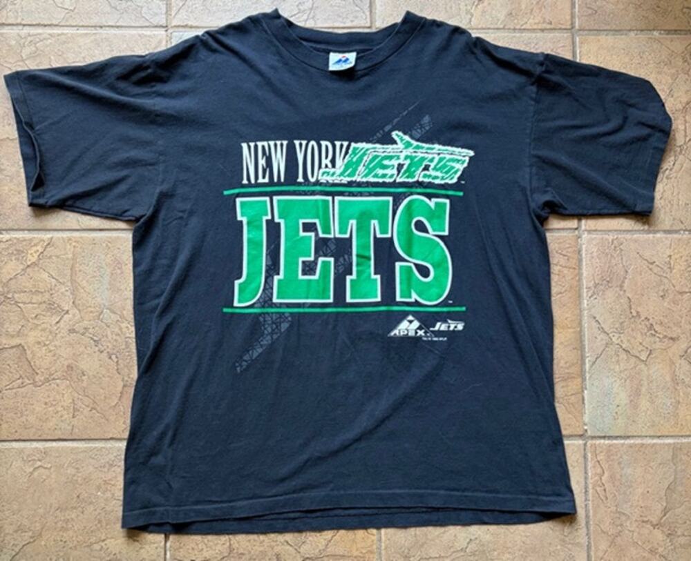 Vintage 1993 New York Jets Apex One T-Shirt XL Single Stitch Made in USA NFL